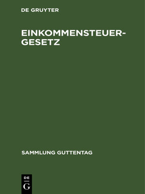 cover image of Einkommensteuergesetz
